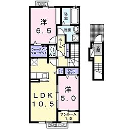セレジェイラB 2LDKの間取図画像