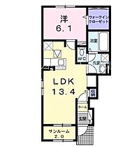 メラローサB  ｜ 長野県茅野市ちの（賃貸アパート1LDK・1階・50.49㎡） その2