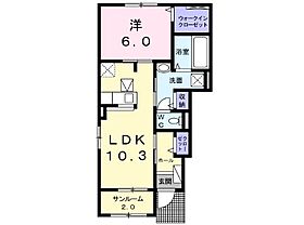 C・C（センター・コート）  ｜ 長野県岡谷市長地梨久保１丁目（賃貸アパート1LDK・1階・47.66㎡） その2