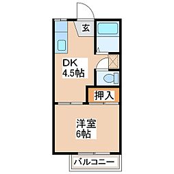 ビュー蓼科 1DKの間取図画像