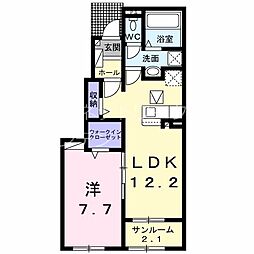 Hummingbird A 1LDKの間取図画像