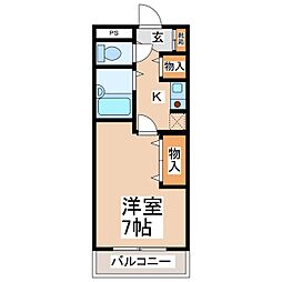 エクシブ諏訪湖 1Kの間取図画像