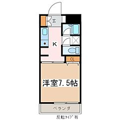 石芝イン・北 1Kの間取図画像