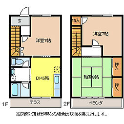 パルデンス桔梗B 3DKの間取図画像