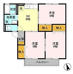 メゾン・アプローズ 3DKの間取図画像