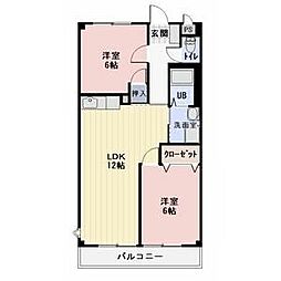 ハヤック21 2LDKの間取図画像