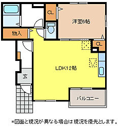 レジデンス・ゼルコバ 1LDKの間取図画像