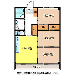 レジデンスYAMAKICHI2 3LDKの間取図画像