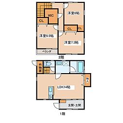マルテ 3LDKの間取図画像