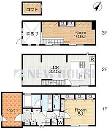 エクセレント袋町 2LDKの間取り
