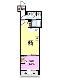 ラ・コリーヌ 藤 1LDKの間取図画像