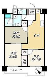 日野平山台住宅 2SDKの間取り