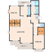 レジデンシャルウエストサイド 201 ｜ 福岡県久留米市西町（賃貸マンション2LDK・2階・82.80㎡） その2