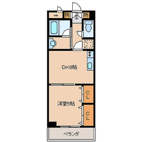 イング・ミー壱番館 301｜福岡県久留米市原古賀町(賃貸アパート1DK・3階・27.50㎡)の写真 その2