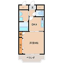 YMクレスト 103 ｜ 福岡県久留米市津福本町（賃貸マンション1DK・1階・33.15㎡） その2