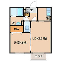 メルベーユ・ドミール D117 ｜ 福岡県久留米市荒木町荒木（賃貸アパート1LDK・1階・35.30㎡） その2