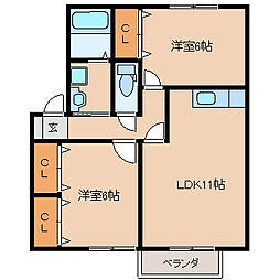 間取図画像 2LDK
