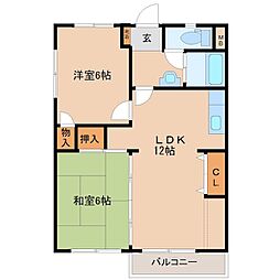Cercle1 2LDKの間取図画像
