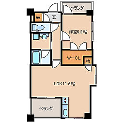 グランシャリオ 1LDKの間取図画像