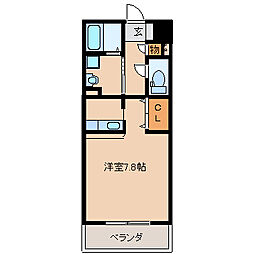 フィオーレ 1Kの間取図画像