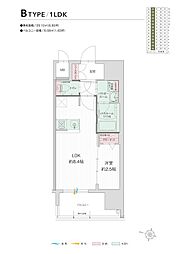久留米市諏訪野町マンション 1LDKの間取図画像