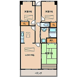 ルネス国分 3LDKの間取図画像