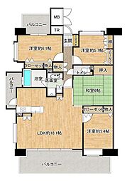 シティトリエ錦町 4LDKの間取図画像
