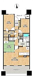 ライオンズヒルズ豊田 3LDKの間取り