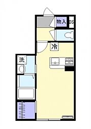 ソレアード・K ワンルームの間取図画像