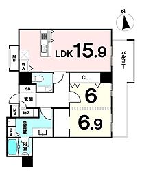 間取図画像 1LDK