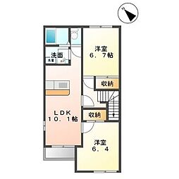 間取図画像 2LDK