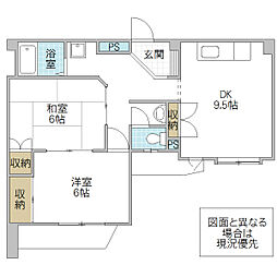 さくらビル 2DKの間取図画像