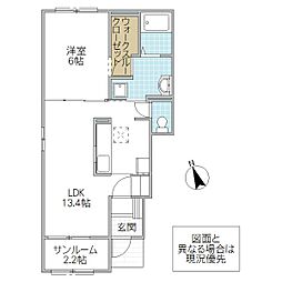 DAIMARU-V 1階1LDKの間取り