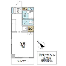 メゾンプルミエ ワンルームの間取図画像