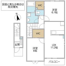 サニーガーデン1 2LDKの間取図画像