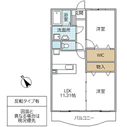 レシデンシアノーブル 2LDKの間取図画像