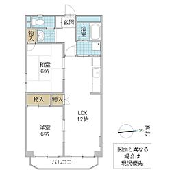さくらビル 2LDKの間取図画像