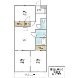 マーメイド 3DKの間取図画像