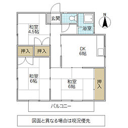 オーゼン十王 3DKの間取図画像
