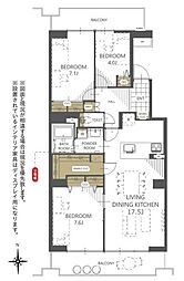 シーアイハイツ町田　A棟 3LDKの間取り