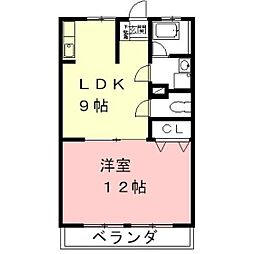 今嶺ビル 4階1LDKの間取り