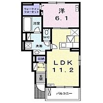 ブライド・サチII 103 ｜ 岐阜県岐阜市中鶉3丁目（賃貸アパート1LDK・1階・44.18㎡） その2