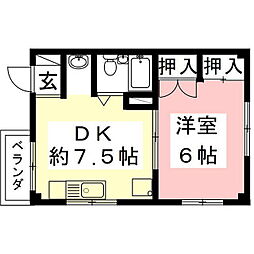 間取図画像 1DK