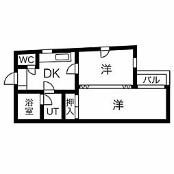 間取図画像 2DK