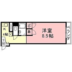 レジデンス西荘 ワンルームの間取図画像