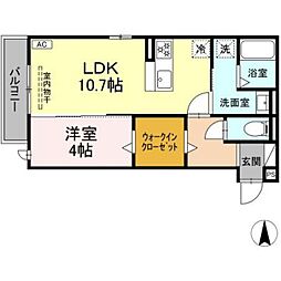 Regulus 2階1LDKの間取り