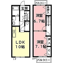 間取図画像 2LDK