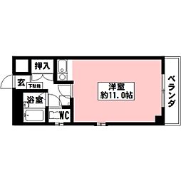 ＣＩＴＹ　ＰＯＩＮＴ　松鴻町 7階ワンルームの間取り