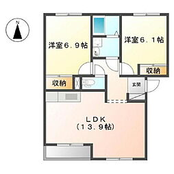 間取図画像 2LDK