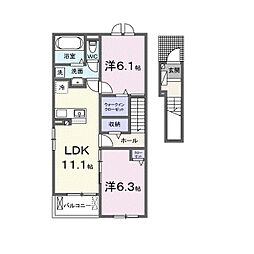 間取図画像 2LDK